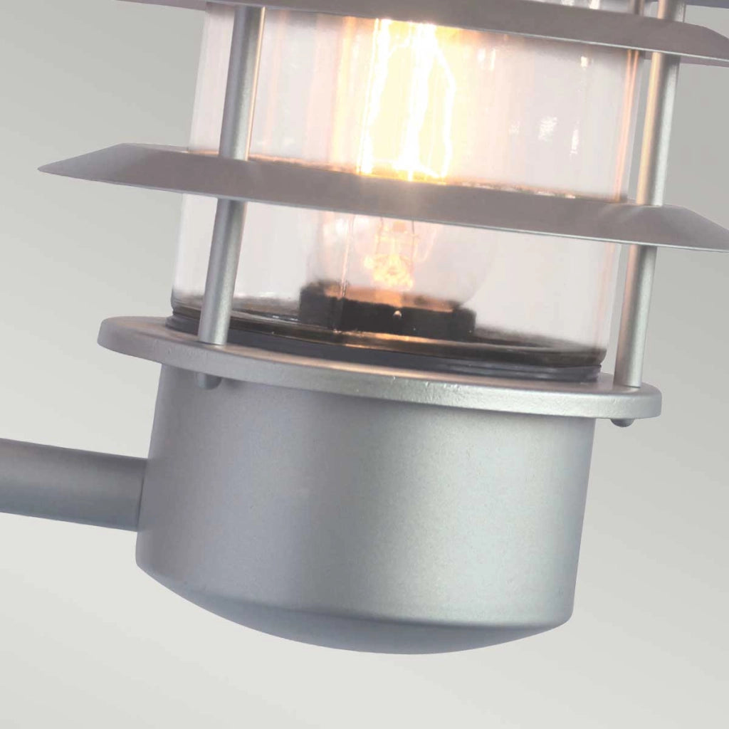 Applique esterna PIR argento E27 60W Helsingor Elstead