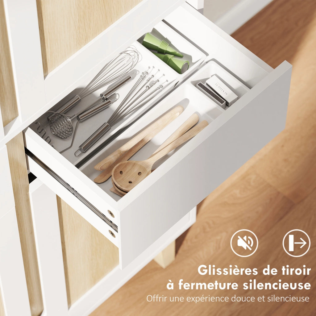Armadio da cucina ¨C Minimal ¨C bianco e rovere 80x35x170cm