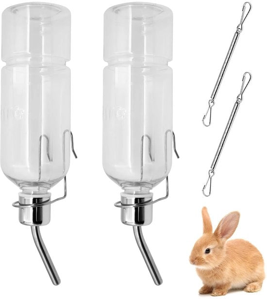 Flessa automatica per animali da compagnia 350 ml - Materiali Kunststof/RVS - Design trasparente - Flessa per animali da compagnia