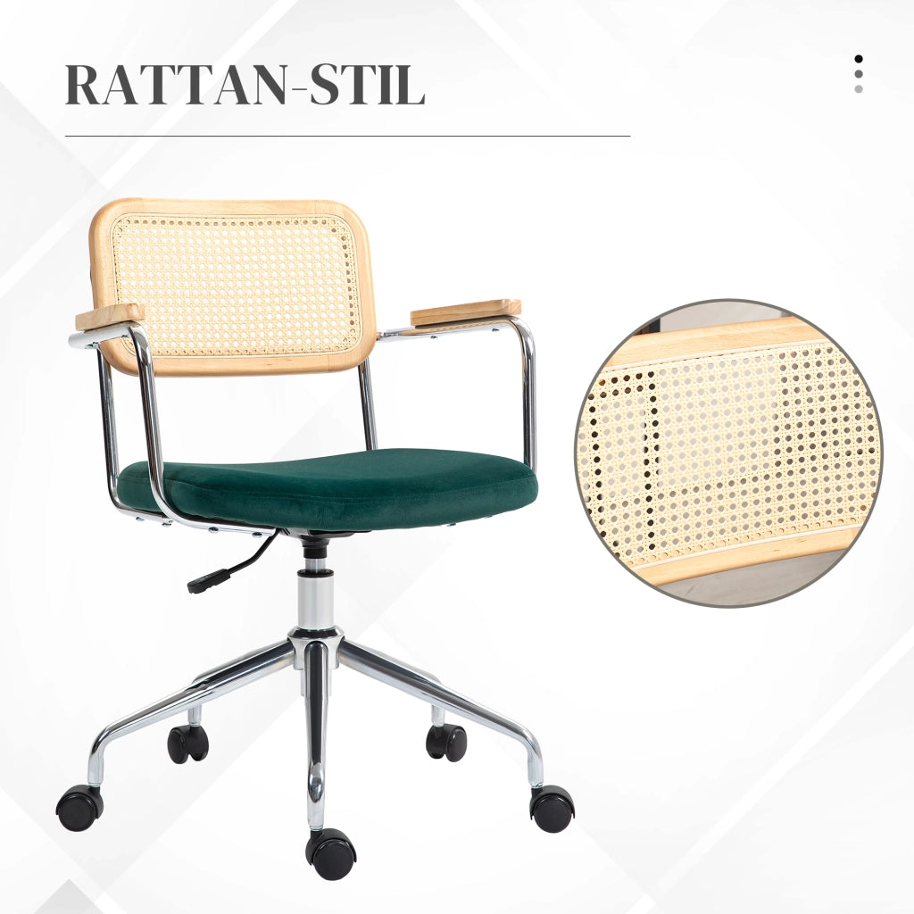 Sedia da ufficio ¨C Minimal ¨C verde, legno, metallo, 120 kg