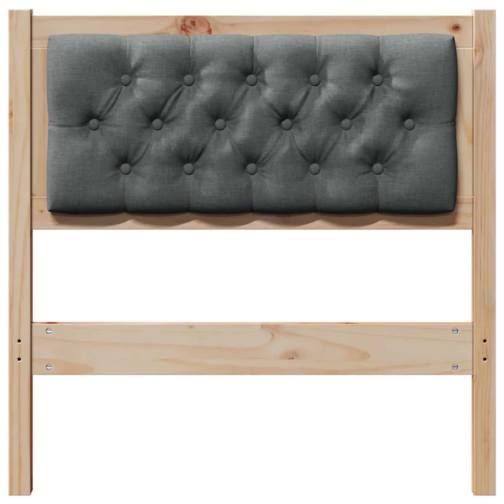 Testiera | Testata marrone e grigio scuro 75 cm Legno di pino massello