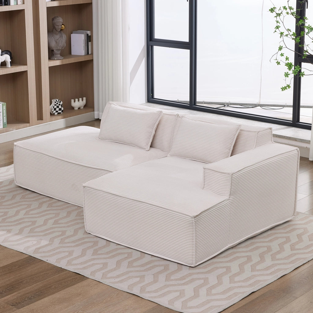 Divano 3 Posti con Cuscini ¨C MINIMAL ¨C Tessuto, 235 cm