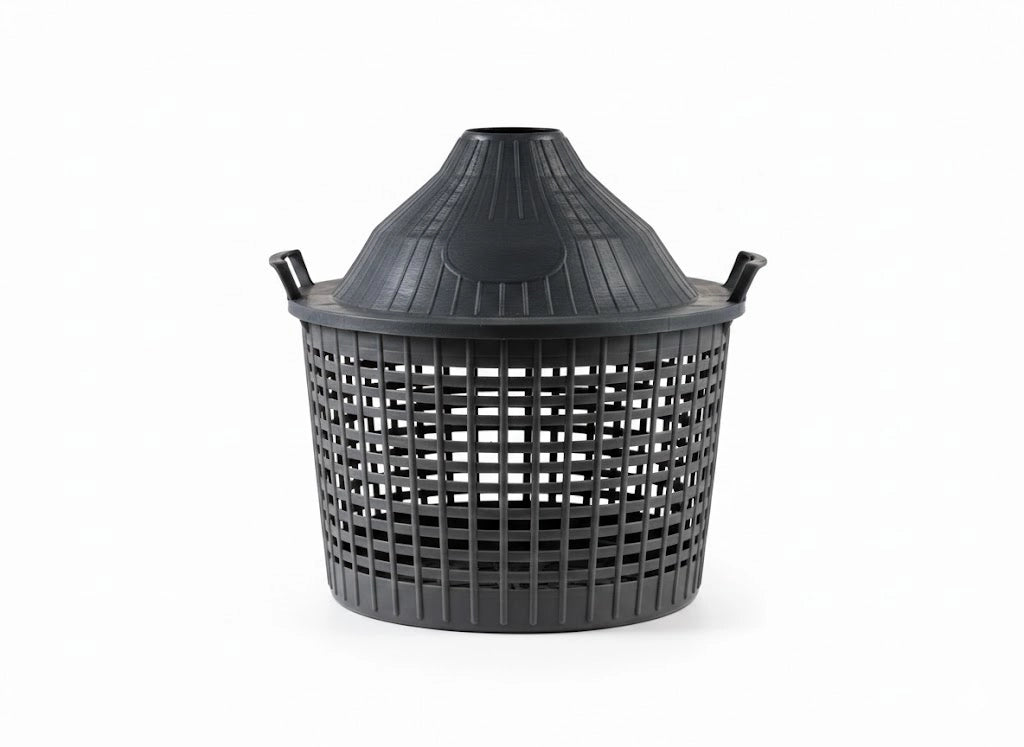 CESTO A CUPOLA IN PLASTICA PER DAMIGIANE  lt.34  forato