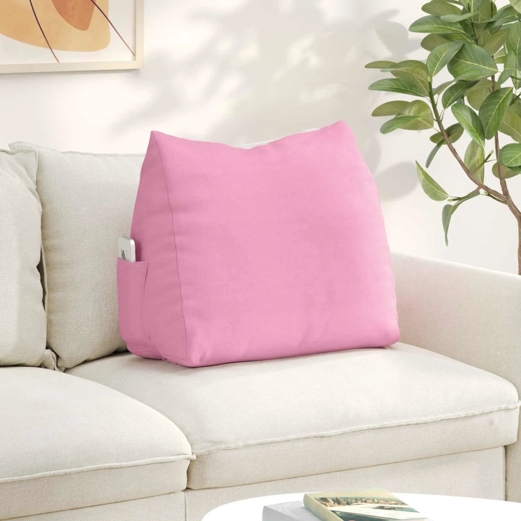 Cuscino per Schiena Rosa 60 x 20 x 50 cm Tessuto 42015046