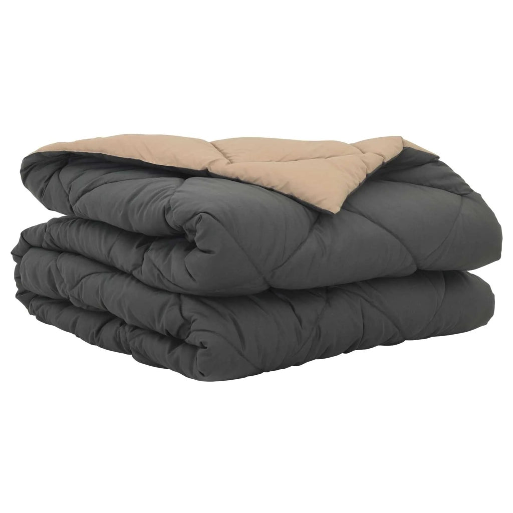 Piumone | Duvet Estivo Antracite e Talpa 200 x 135 cm Microfibra