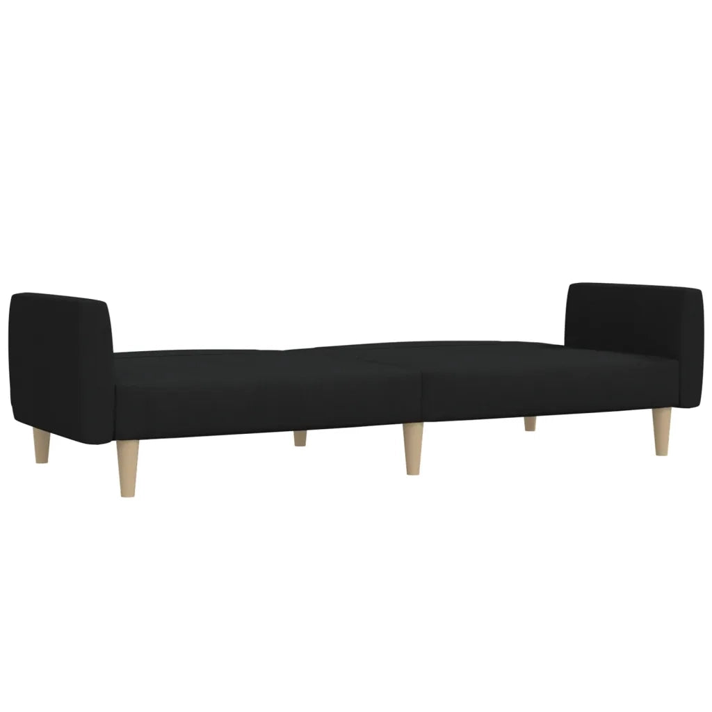 Divano letto | Sof¨¤ letto | Letto singolo a 2 Posti Nero in Tessuto