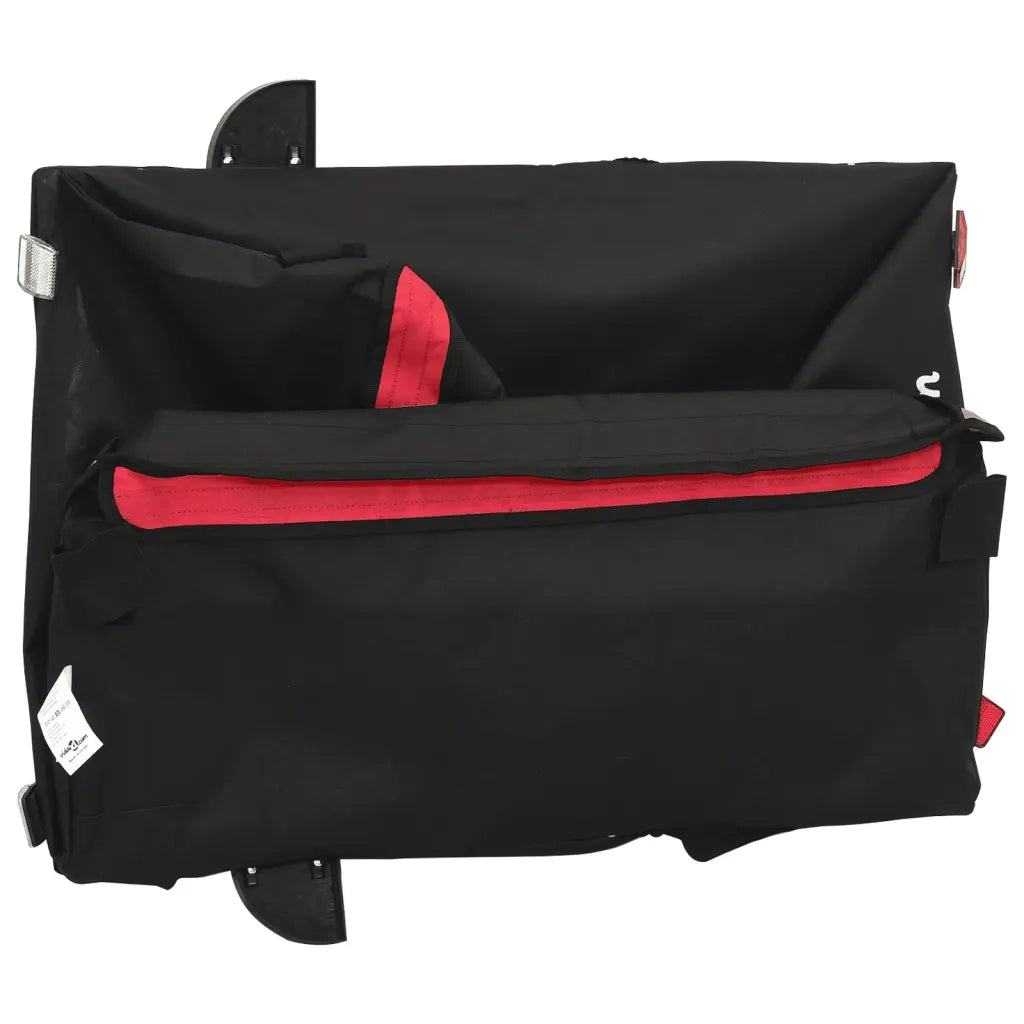 Rimorchio da Bici Nero e Rosso 45 kg in Ferro 94083