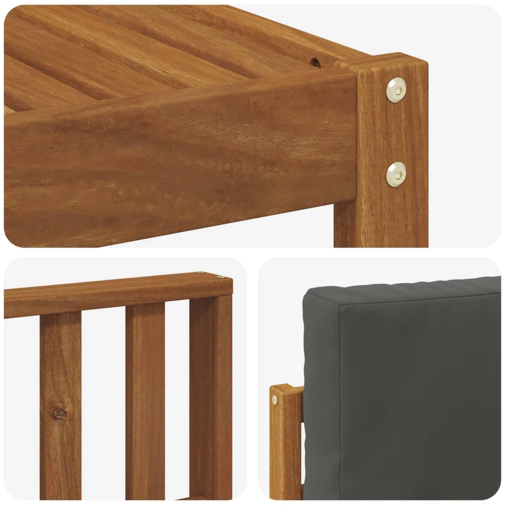Set di divani da esterno con cuscino 5 pcs Naturale e Antracite 3366355