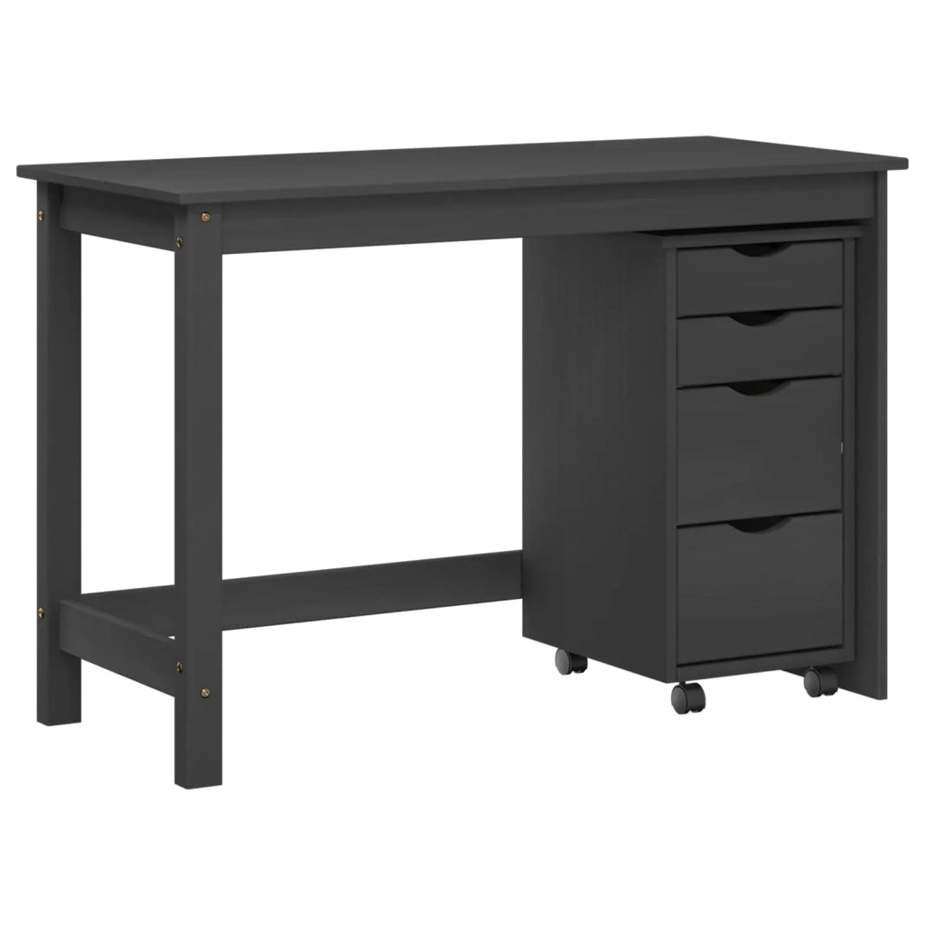 Set scrivania e mobiletto su ruote MOSS 2 pcs Grigio