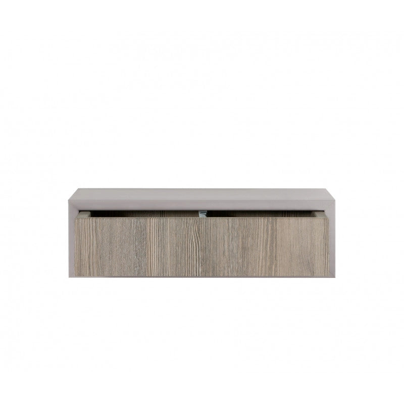 Mensola da Muro con Cassetto, Comodino Sospeso, Mensola da Parete, Marrone e Rovere Moka, 45x13,4 p20 cm - Legolo