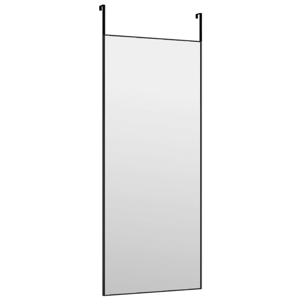 Specchio da Porta-Specchio da Appendere-Specchio Decorativo Nero 40x100 cm in Vetro e Alluminio