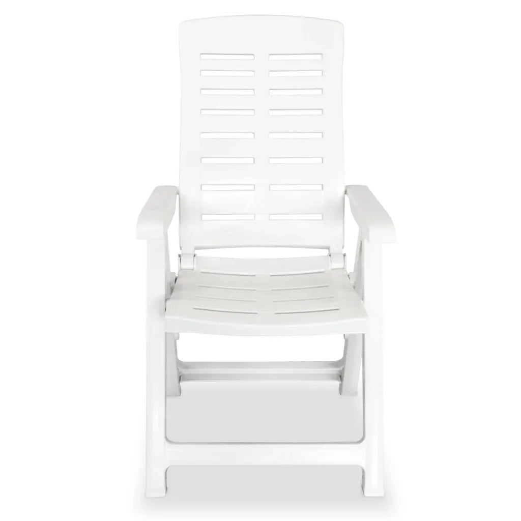 Set da Pranzo da Giardino 3 pz Bianco in Polipropilene