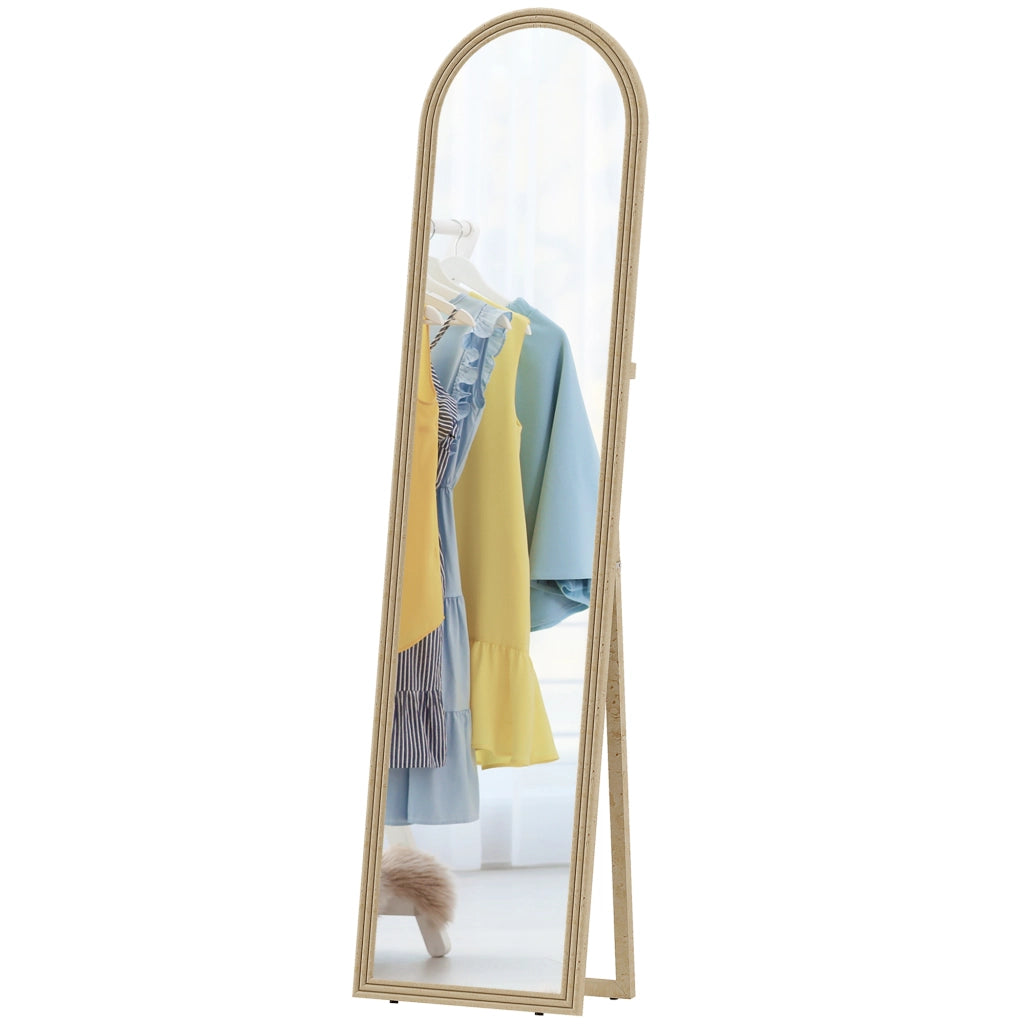 Specchio da Terra Arcuato ¨C Xylo ¨C Effetto Pietra Beige 40x160cm