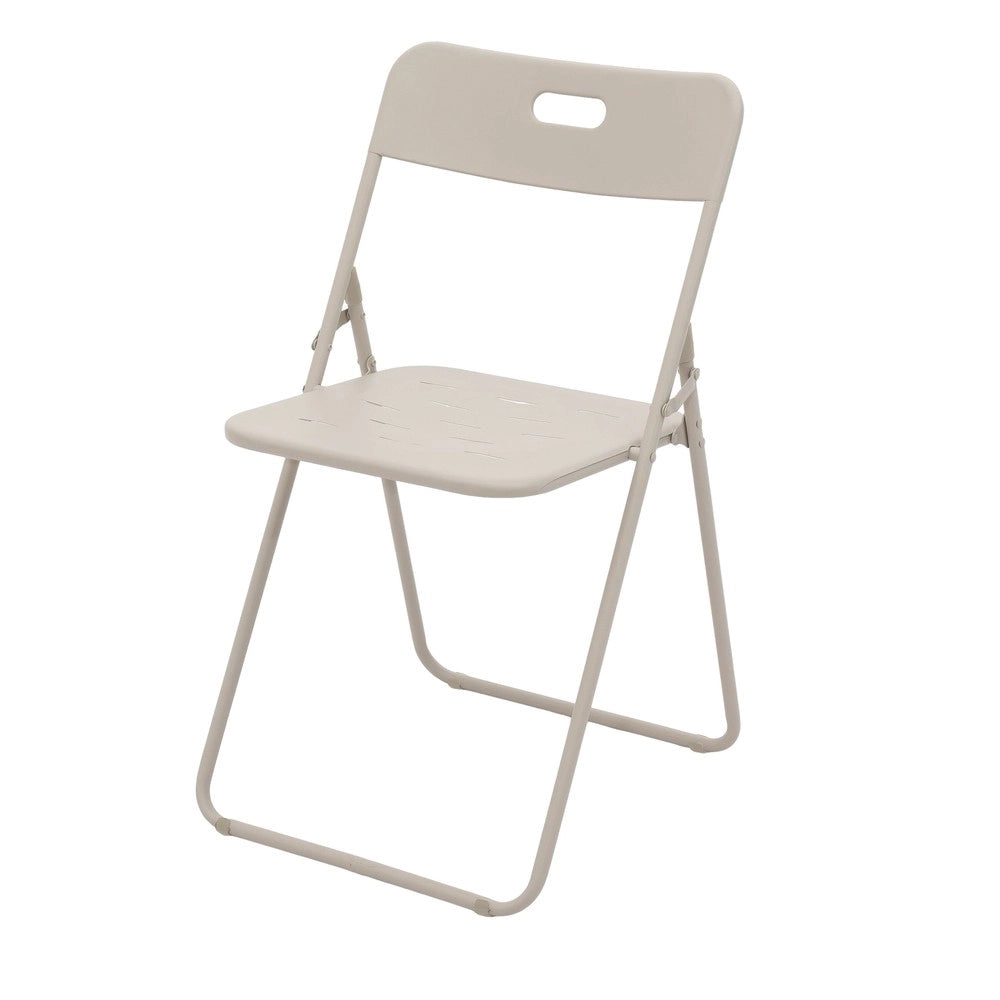 Set Bistr¨° 3 Pezzi Pieghevole - Zephmum- Beige, 2 Sedie e 1 Tavolo, Resistente alle Intemperie