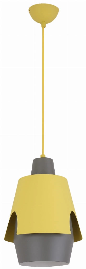 Lampada a sospensione Candellux Falun Ø22 giallo/grigio E27