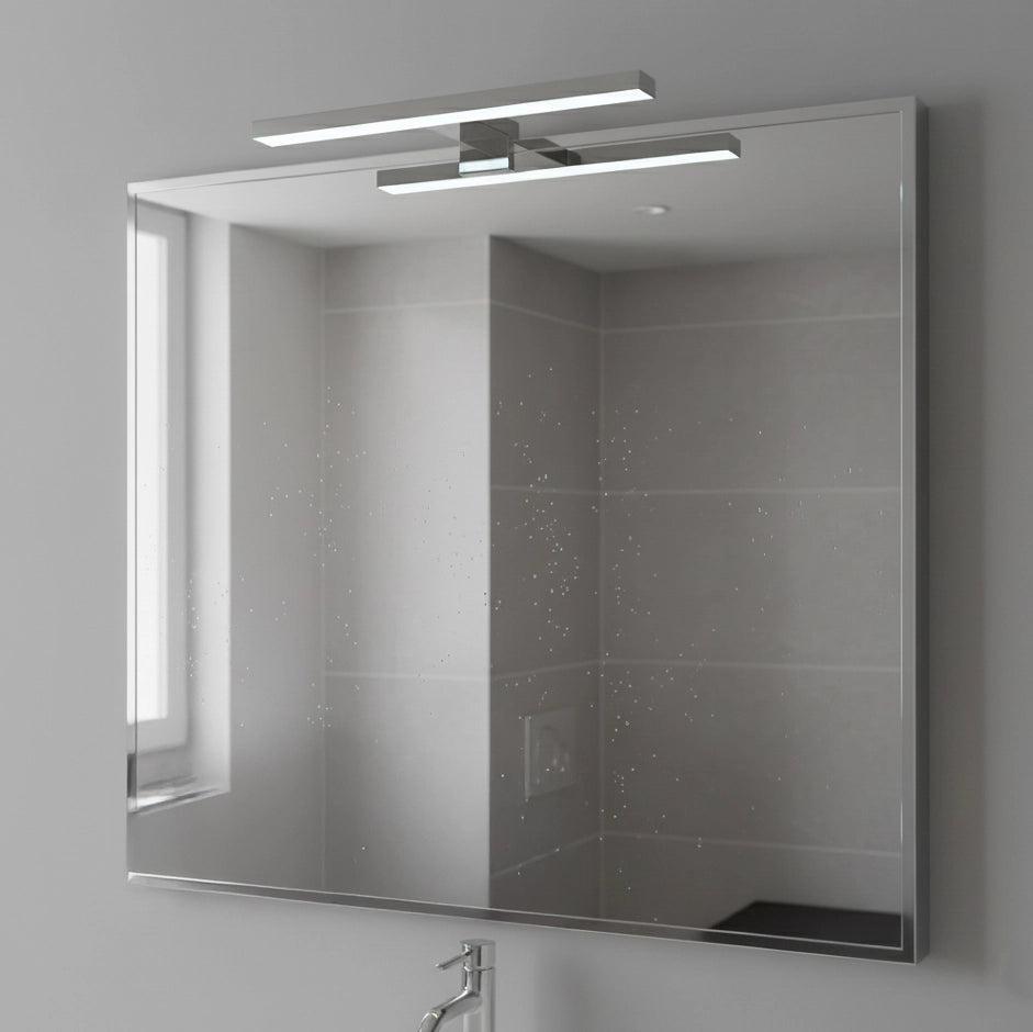 Lampada LED per specchio 30 cm luce fredda e doppia installazione