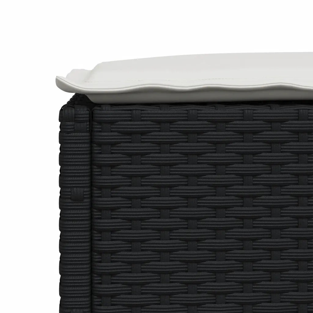 Set Divani da Giardino con Cuscini 7pz Nero Polyrattan 3261935
