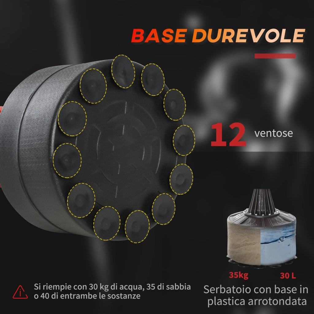 Sacco da Boxe ¨C Minimal ¨C Rosso e Nero, 88x48x155-205 cm