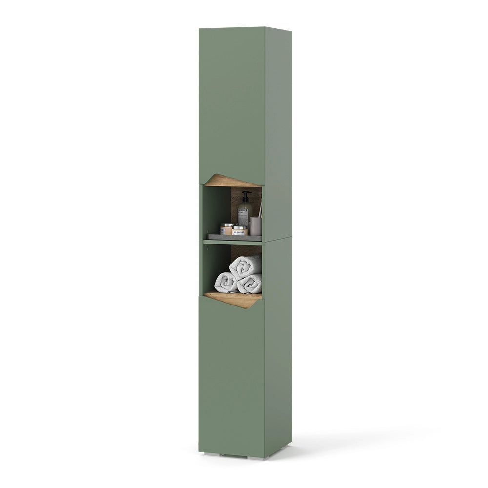 Vicco  Verde/Artigianale 30 x 180 cm Con porte e vani aperti