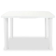 Tavolo da Giardino Bianco 101x68x72 cm in Plastica 43592