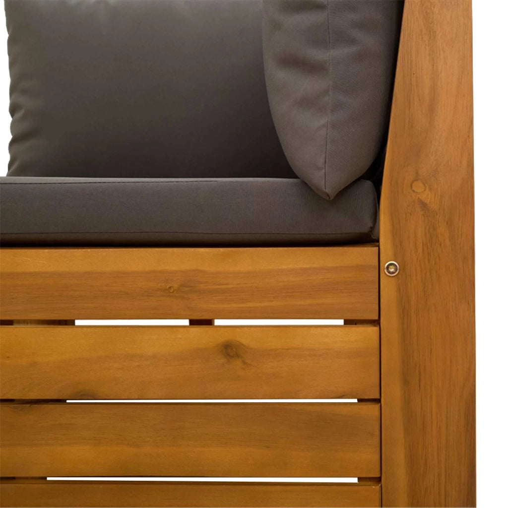 Set di divani da esterno-Sofa da giardino con cuscino 2 Pezzo Marrone 708753