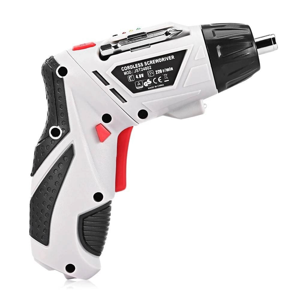 Trade Shop - Trapano Avvitatore A Batteria Al Litio In Valigetta 4,8v 48 Pz Snodabile Led 48p -
