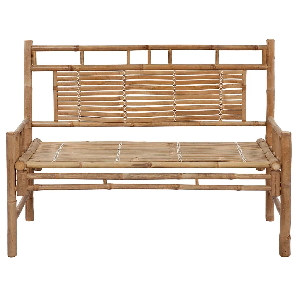 Panchina da Giardino con Cuscino 120 cm in Bambù 3063895