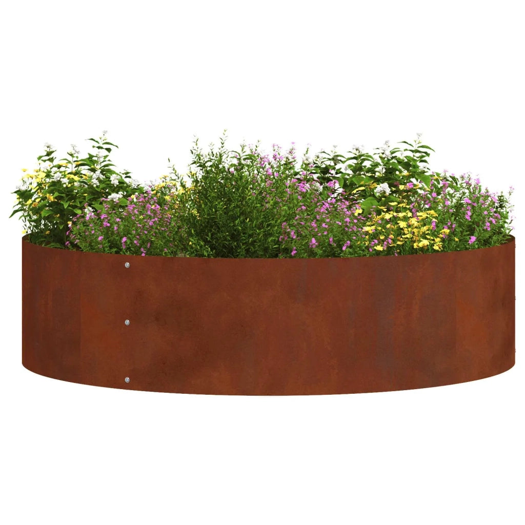 Anello per vaso-Supporto per Vaso Marrone 80 x 80 x 20 cm Acciaio CorTen