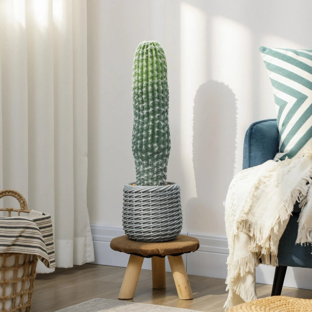 Cactus Artificiale Decorativo 66cm ¨C Xylo ¨C Verde con Vaso