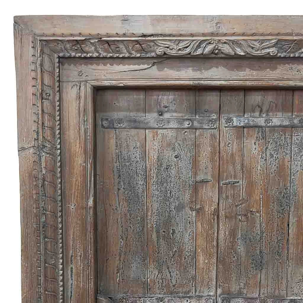 Finestra artigianale in legno marrone 99x11x148h cm