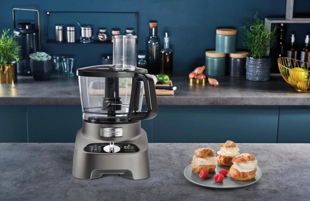 Moulinex FP825E10 Double Force Robot da Cucina Multifunzione 3 L 1000 W 10 Accessori colore Nero Grigio
