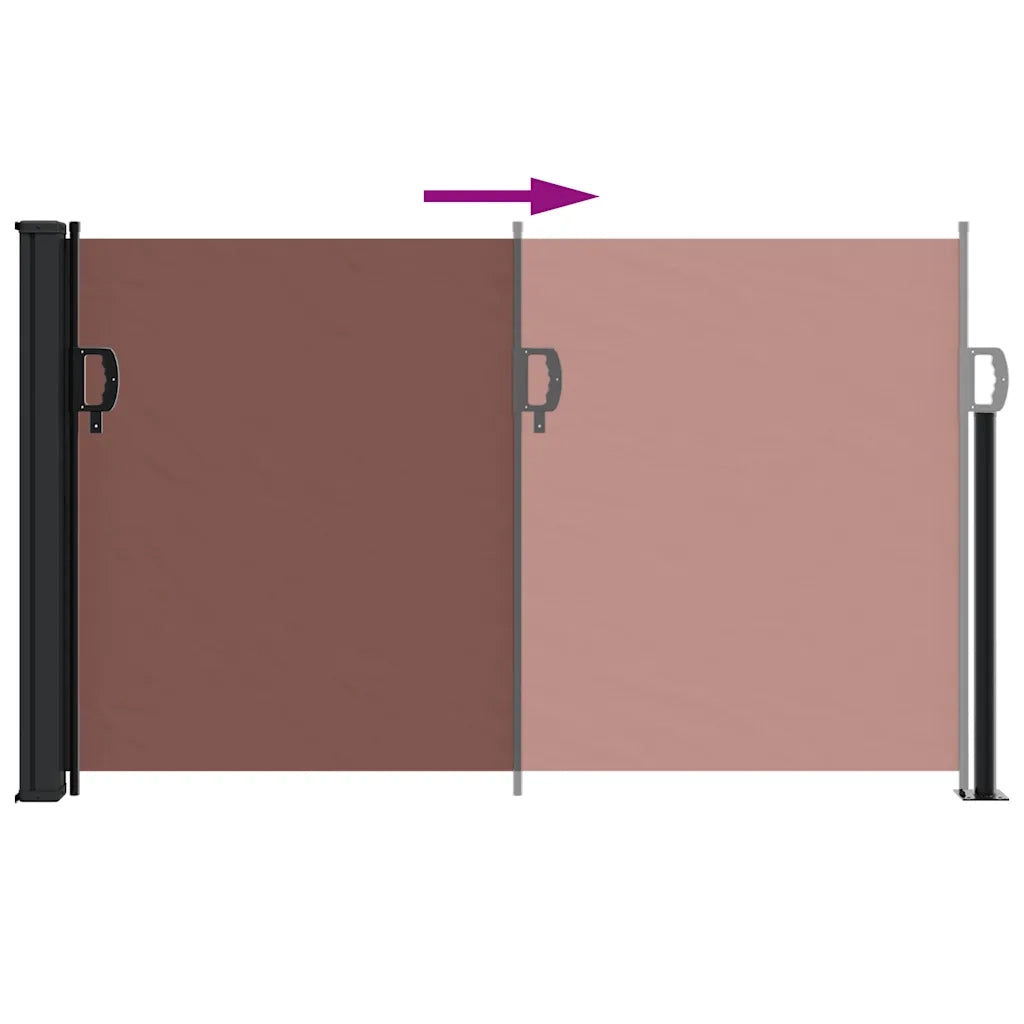 Tenda da Sole | Tenda parasole Laterale Retrattile Marrone 120x600 cm