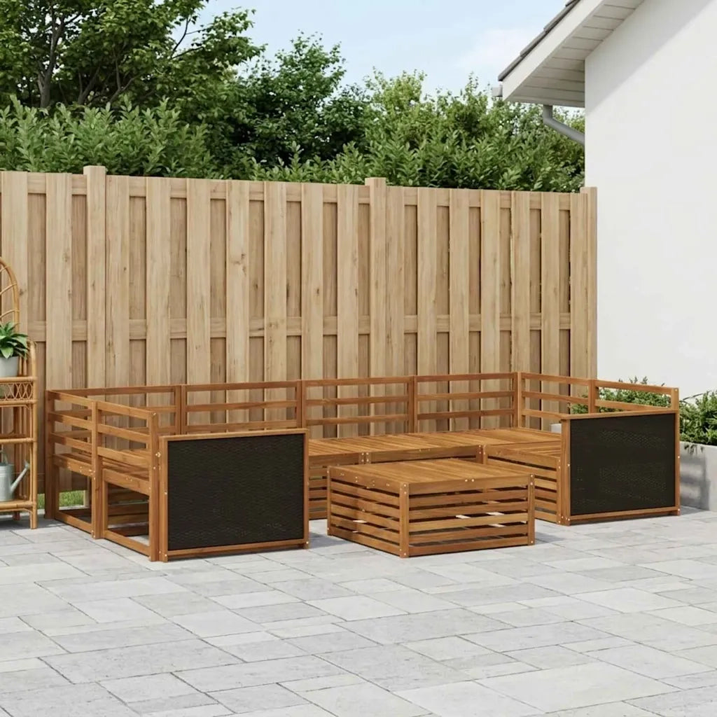 Set di divani da esterno 7 pcs Naturale 3383072