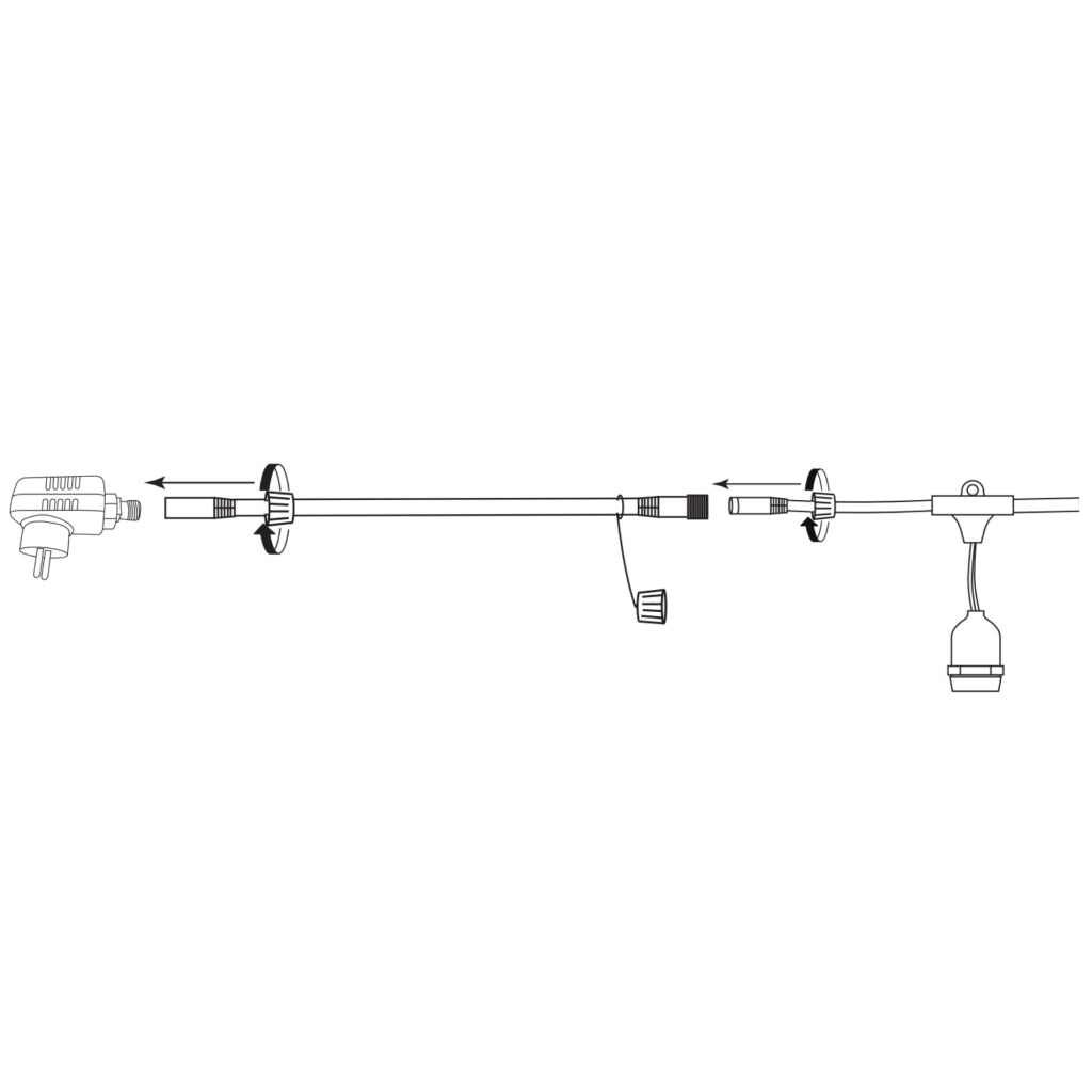 Prolunga per ghirlanda esterna 1,5 m IP44 36V Polux