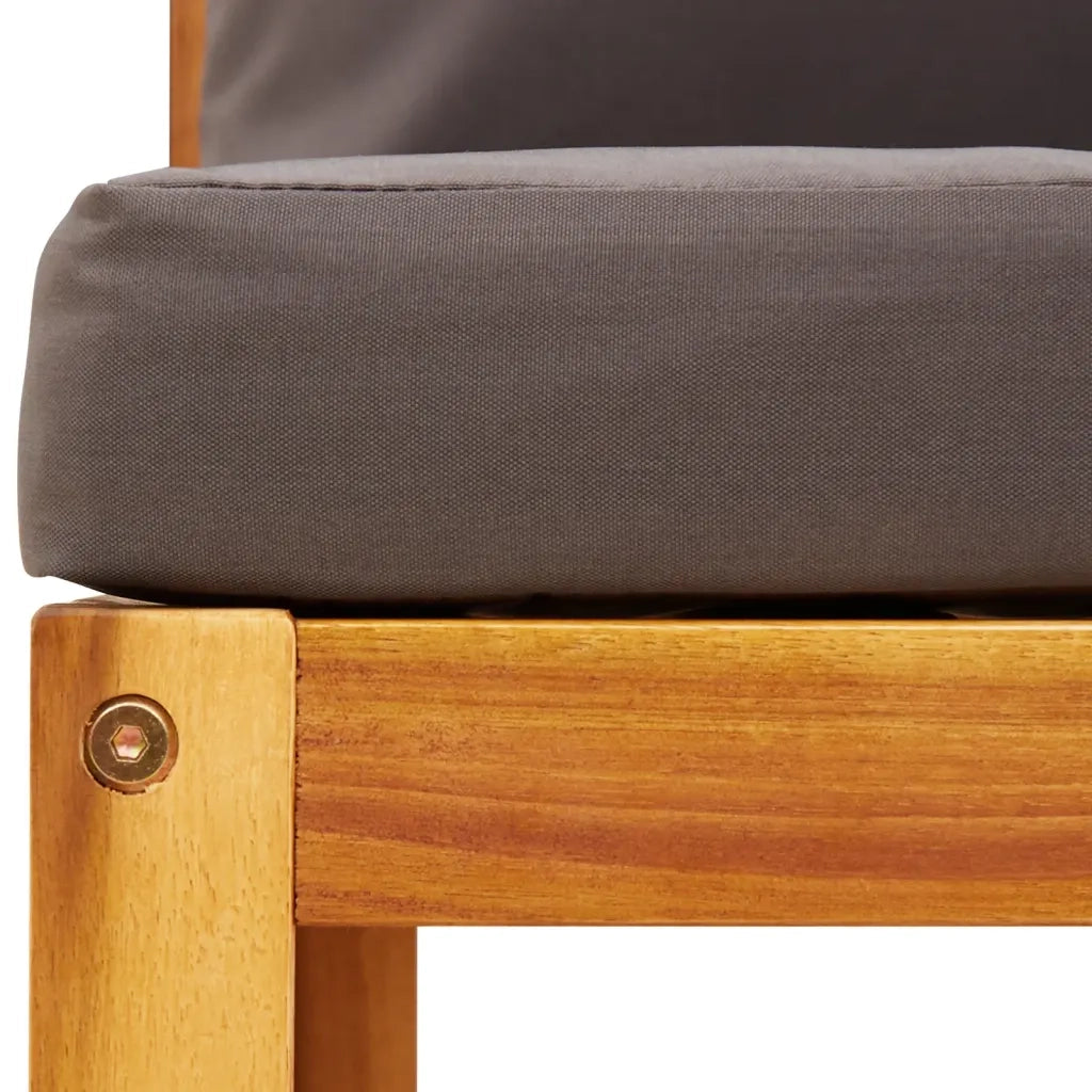 Divani da Giardino Angolari con Cuscini 2 pz in Legno di Acacia e Rattan 3278899