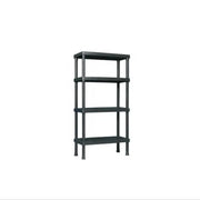 Scaffale 4 ripiani Kronos nero cm 30x60x143h