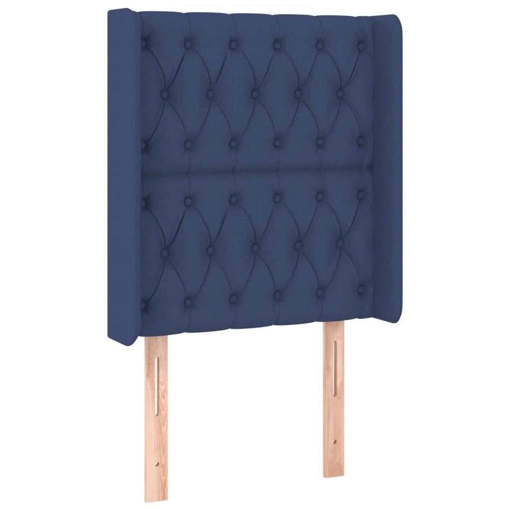 Testiera | Testata ad Orecchio Blu 83x16x118/128 cm in Tessuto