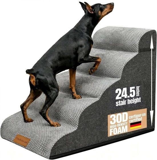 Trappola per cani 62 cm Alta - Antiscivolo - 5 gradini - Trappola in gomma schiuma - Adatta per cani piccoli/grandi - Comoda e artroso-frendly