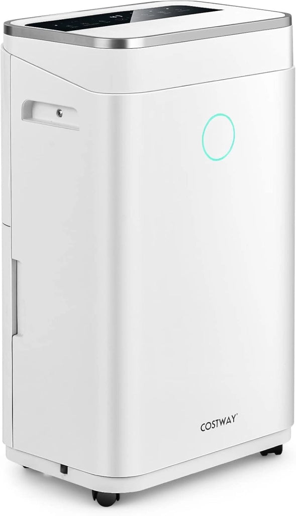 Deumidificatore Casa 25 L al Giorno, con Tubo di Scarico, Scarico Automatico o Manuale, Timer 24 ore, Protezione Straripamento e Serbatoio dell’Acqua 6,5 L per Spazi Fino a 30 m2
