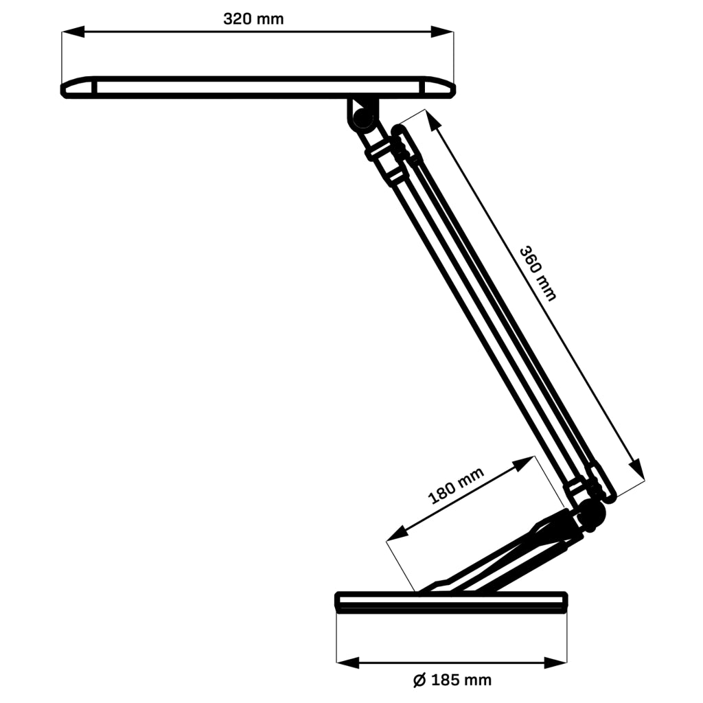 Lampada da scrivania LED dimmerabile USB argento Polux