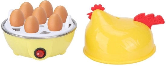 Elettrodomestico per uova - Cucina 7 uova - Mini macchina da colazione per uova al tegamino e al huevo - Giallo - 350W - 7 uova
