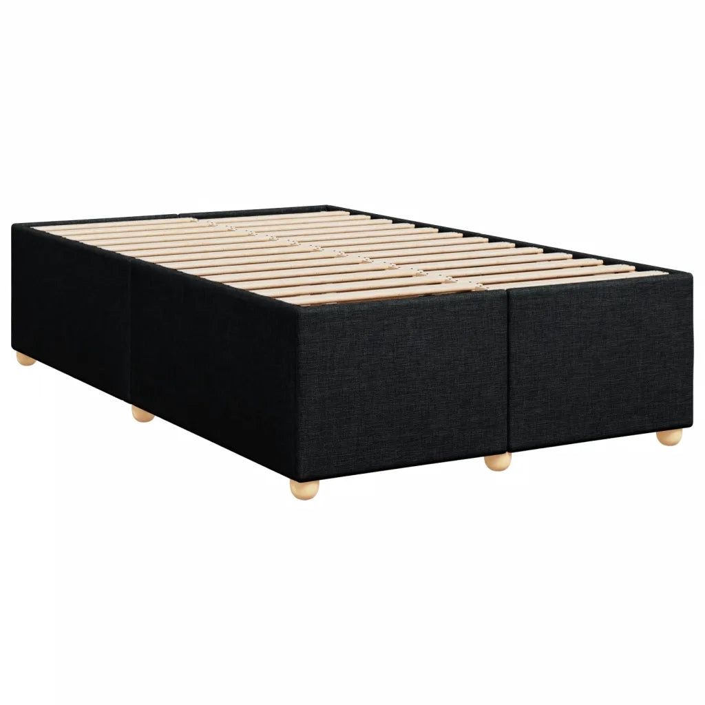Giroletto a Molle con Materasso Nero 120x200 cm in Tessuto 3291256
