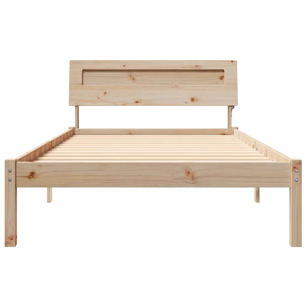 Letto singolo | Letto per adulti | Struttura del letto Marrone 75 x 190 cm Pino massello