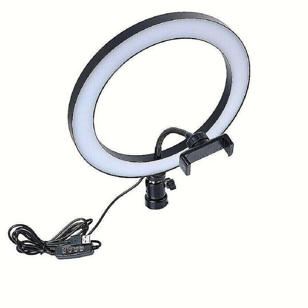 Trade Shop - Led Ring Light Con Treppiedi Lampada Anulare Per Selfie Streaming Dal Vivo -