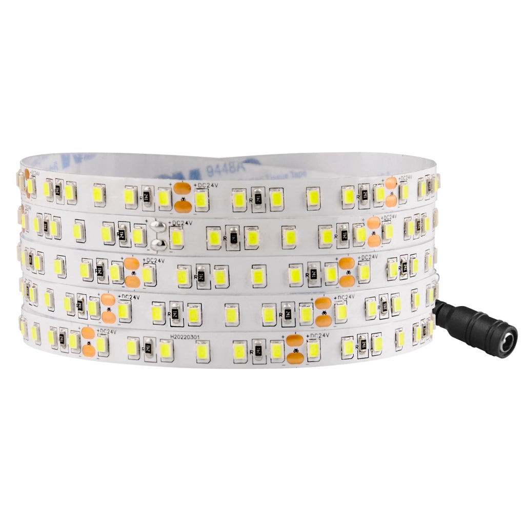 Kit striscia LED 24V 5m IP20 6500K alimentatore e interruttore