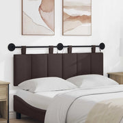 Testiera sospesa Con luce LED Marrone Scuro Tessuto 3424793