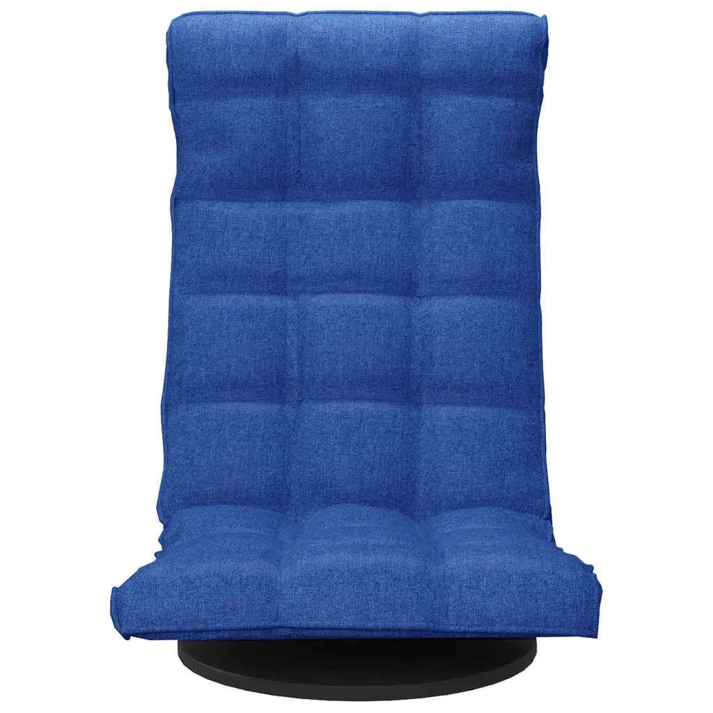 Sedia da Pavimento Girevole Blu in Tessuto 336578