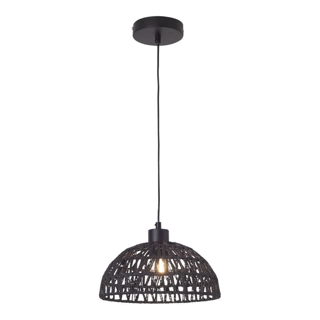 Lampada da terra a sospensione E27 nera 03_0010724