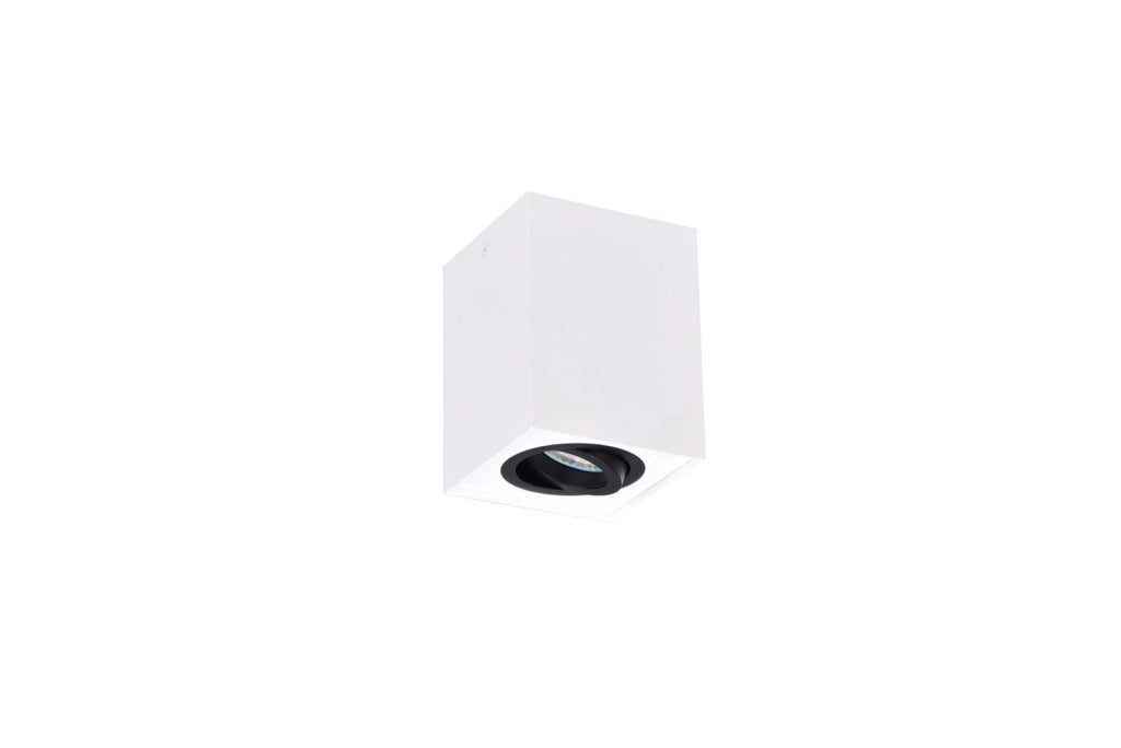 Faretto soffitto quadrato BISCUIT bianco/nero GU10 Trio
