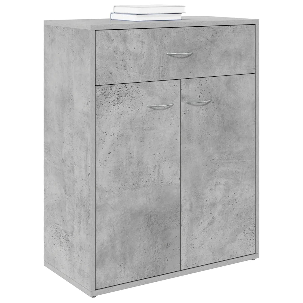 Credenza-Buffet-Armadio da cucina Grigio Cemento 60x30x75 cm in Legno Multistrato